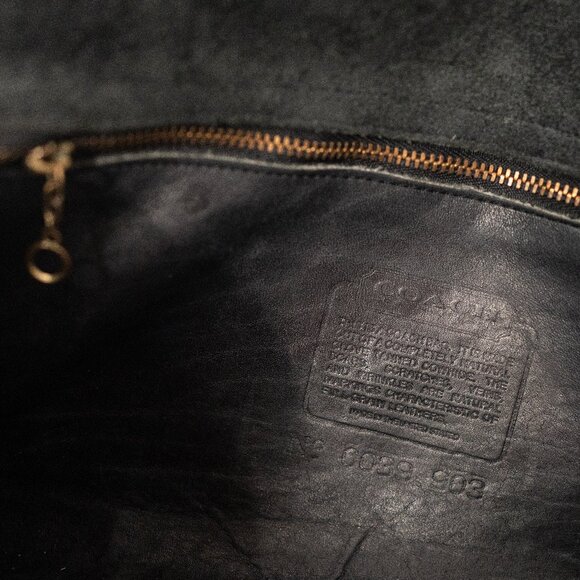 Vintage Coach Convertible Clutch - Black Leather Crossbody Made 1989 - Picture 7 of 16